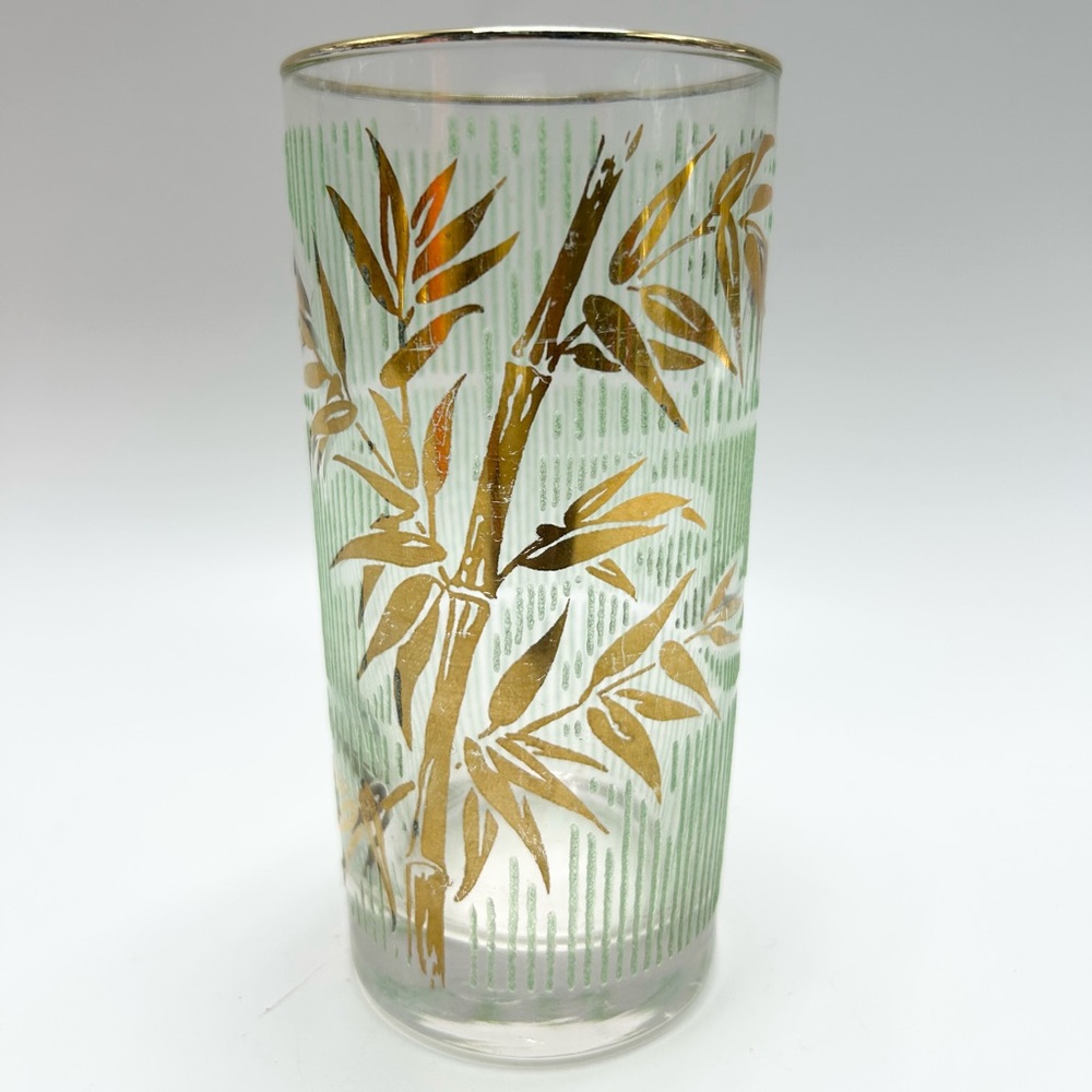 Libbey MCM - Vintage (1950s) Golden Bamboo Cocktail Glass.